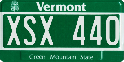 VT license plate XSX440