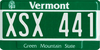 VT license plate XSX441