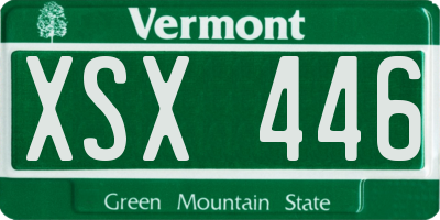 VT license plate XSX446