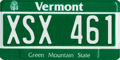 VT license plate XSX461