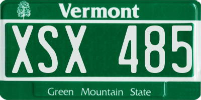 VT license plate XSX485