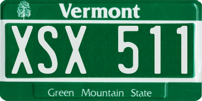 VT license plate XSX511