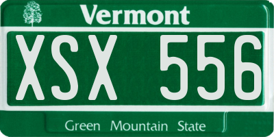 VT license plate XSX556