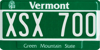 VT license plate XSX700