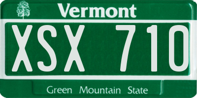 VT license plate XSX710