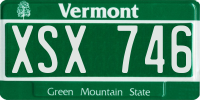 VT license plate XSX746