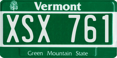 VT license plate XSX761