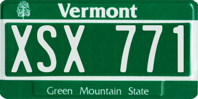 VT license plate XSX771