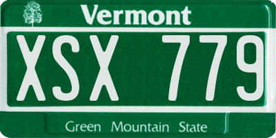 VT license plate XSX779