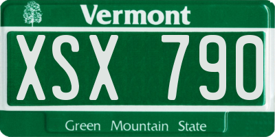 VT license plate XSX790