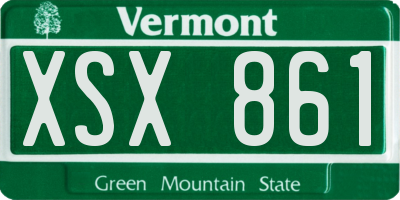 VT license plate XSX861