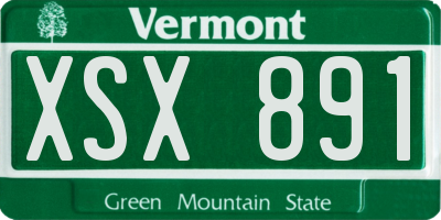 VT license plate XSX891