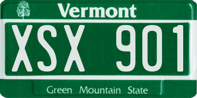 VT license plate XSX901
