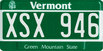 VT license plate XSX946