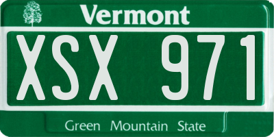 VT license plate XSX971