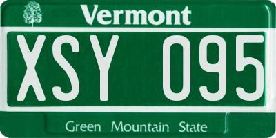 VT license plate XSY095