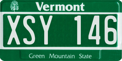 VT license plate XSY146