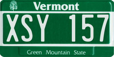 VT license plate XSY157
