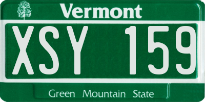 VT license plate XSY159