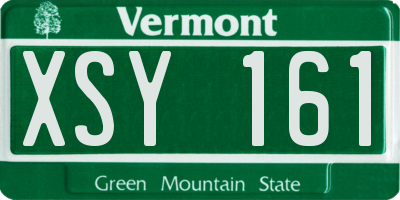 VT license plate XSY161