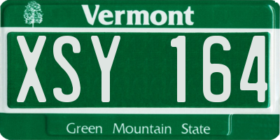 VT license plate XSY164