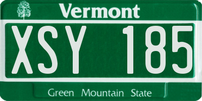 VT license plate XSY185