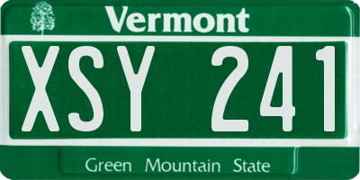 VT license plate XSY241