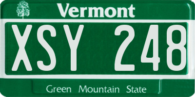 VT license plate XSY248