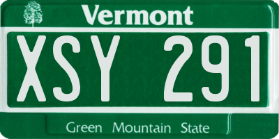 VT license plate XSY291