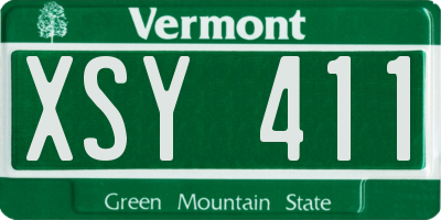 VT license plate XSY411