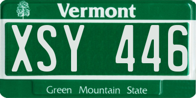 VT license plate XSY446