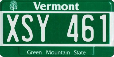 VT license plate XSY461