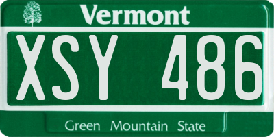 VT license plate XSY486
