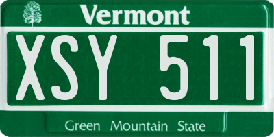 VT license plate XSY511