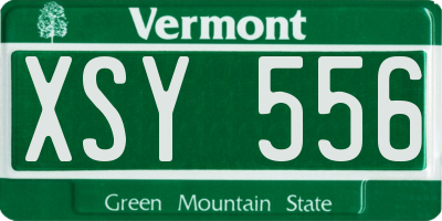 VT license plate XSY556