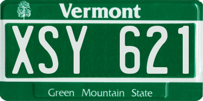 VT license plate XSY621