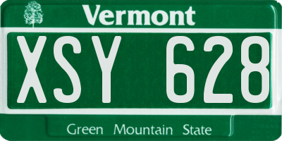 VT license plate XSY628