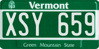 VT license plate XSY659
