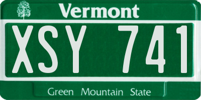 VT license plate XSY741