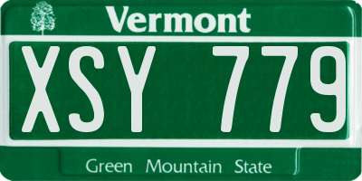 VT license plate XSY779