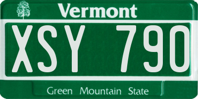 VT license plate XSY790
