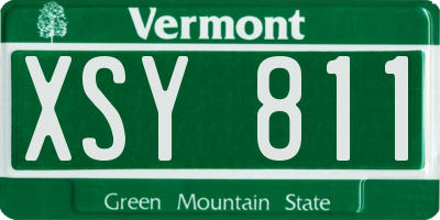 VT license plate XSY811