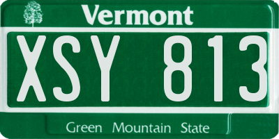 VT license plate XSY813
