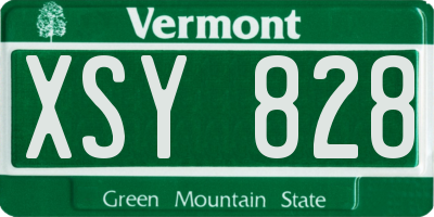 VT license plate XSY828