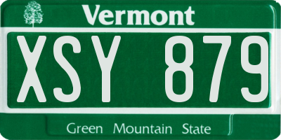 VT license plate XSY879