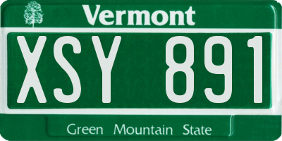 VT license plate XSY891