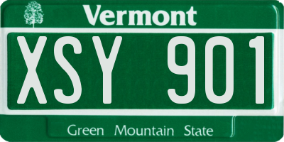 VT license plate XSY901
