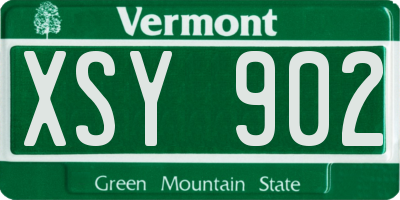 VT license plate XSY902