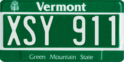 VT license plate XSY911