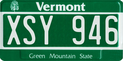 VT license plate XSY946